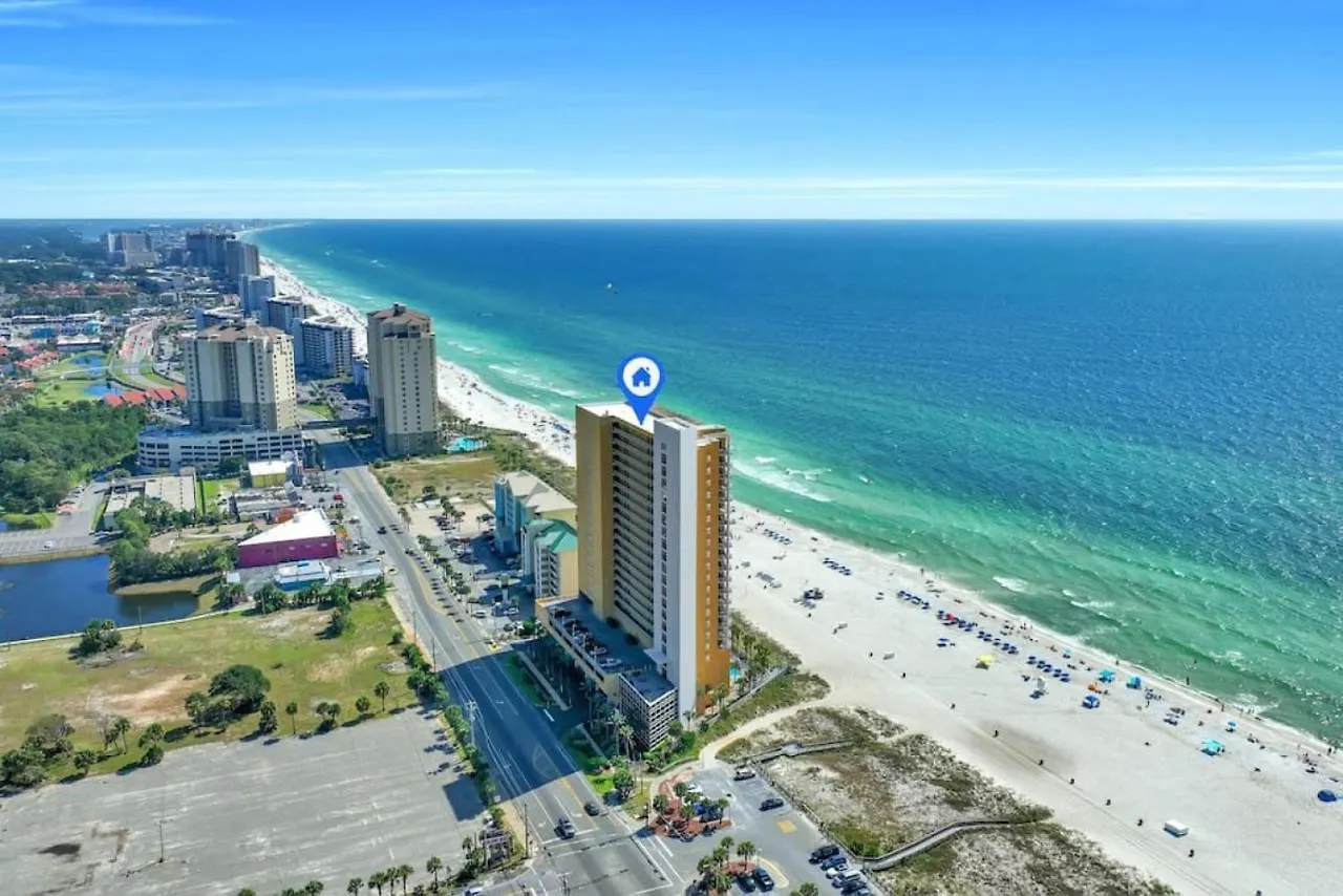 Sunny Shore Oasis Condo With Gulf Views, Pool And Hot Tub Panama City Beach
